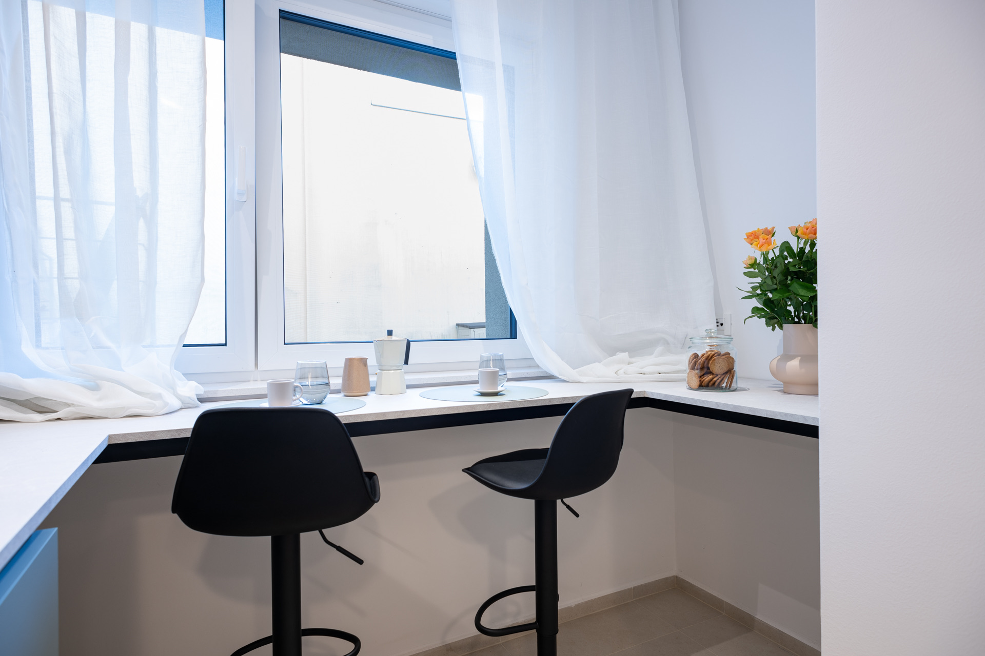 Breakfast dining area in The Ground Floor apartment Ljubljana