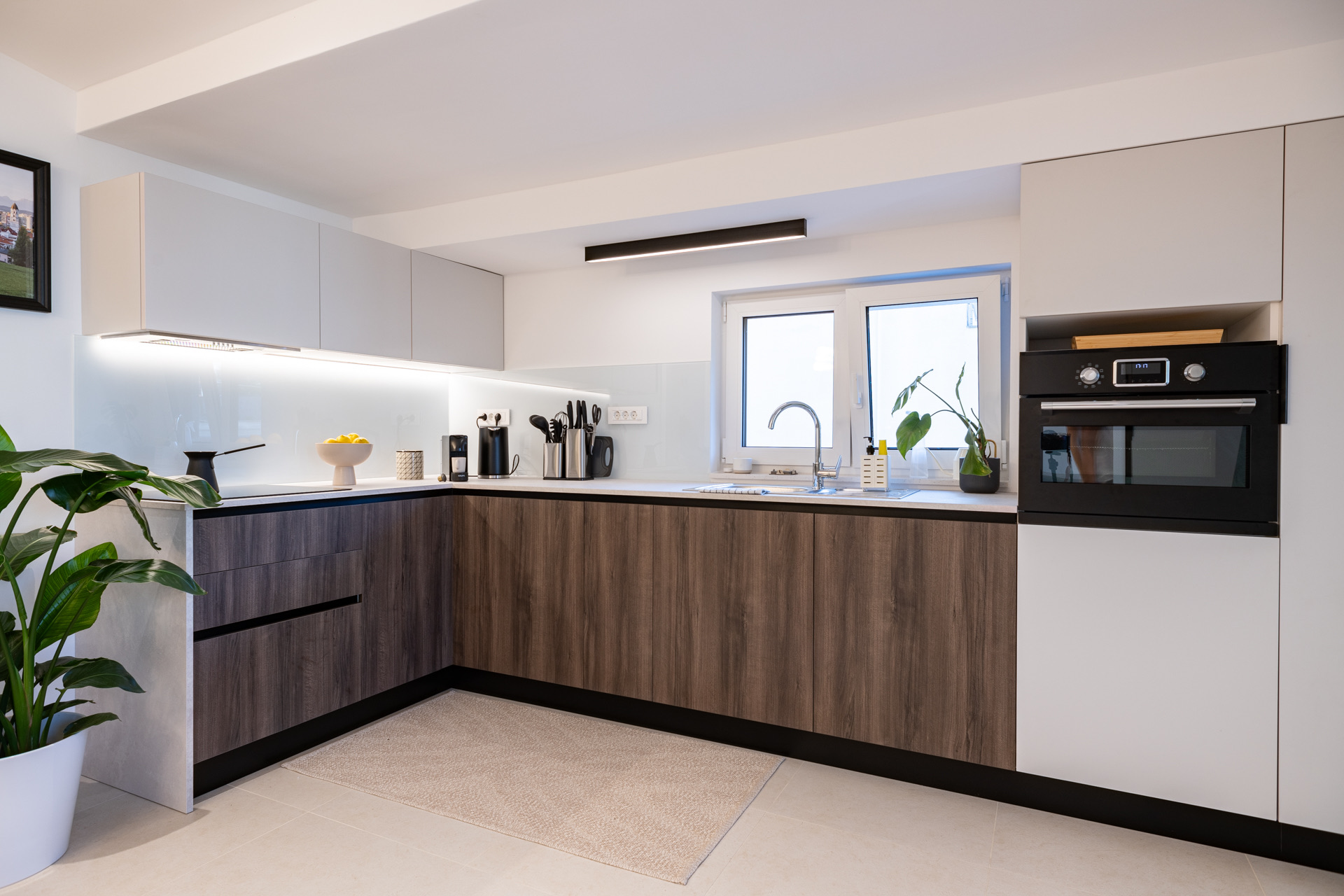 Fully equipped kitchen in The Terrace apartment Ljubljana